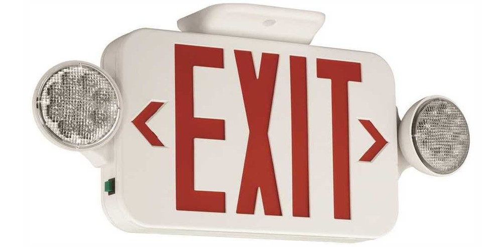 Compass CC 4-Watt Integrated LED White Combination Exit/Emergency Light with Ni-