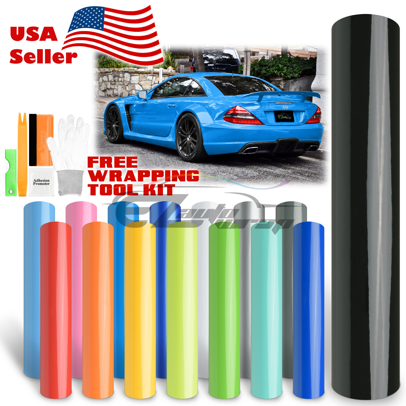 Gloss Glossy Vinyl Car Laptop Auto Wrap Sticker Decal Bubble Free Air Release