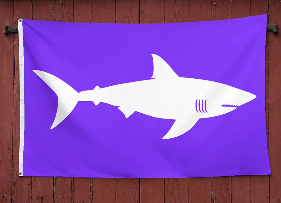 Stellar Fishing Shark 3' x 5' Polyester Flag