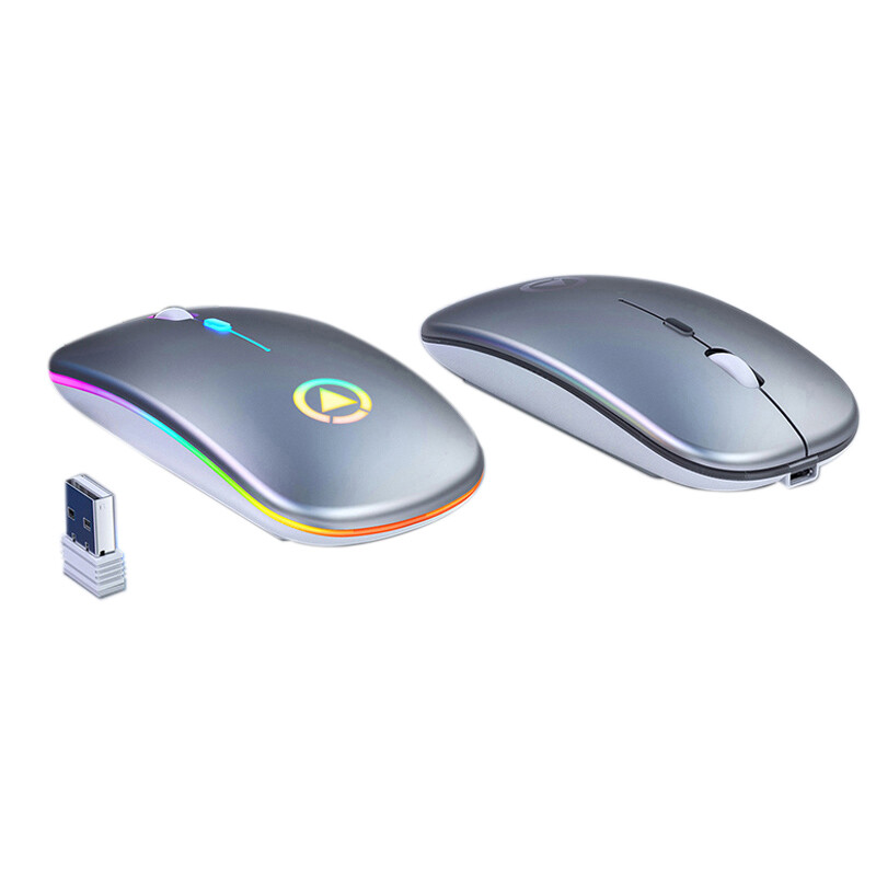 Rechargeable Mouse Wireless Silent LED Backlit Mice USB Optical