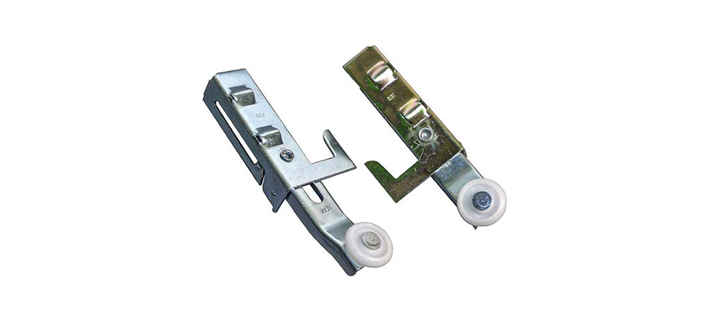 Brixwell 3-116A By-Pass Adjustable Top Roller Left And Right Pair Gray