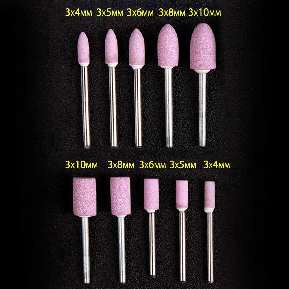 10-Pc Dremel Grinding Wheel Set - 1/8" Shank, Medium Grit for Precision Work