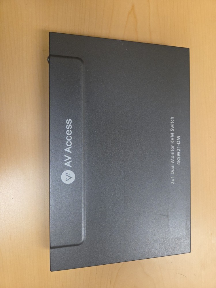 AV Access KVM Switch 2 Monitors 2 Computers, 4 USB, EDID, Fast Hotkey Switch,...