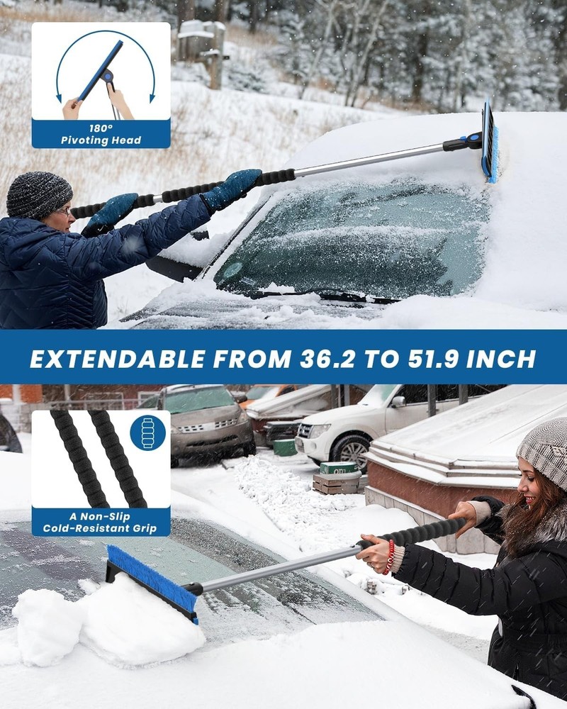 Multi-Functional 2025 Ice Scraper and Snow Brush Combo for Optimal Winter Care