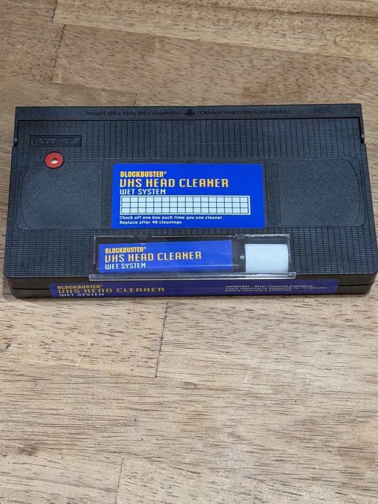 Blockbuster Video VHS Head Cleaner, VHS Wet System, No Solution