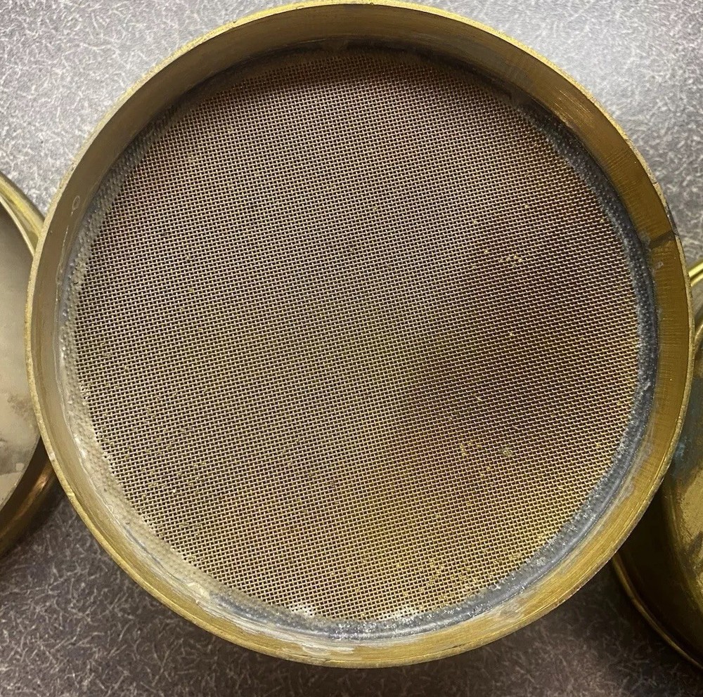 Vintage Tool- 3-pc. Brass Testing Sieve, Sieve Number 35