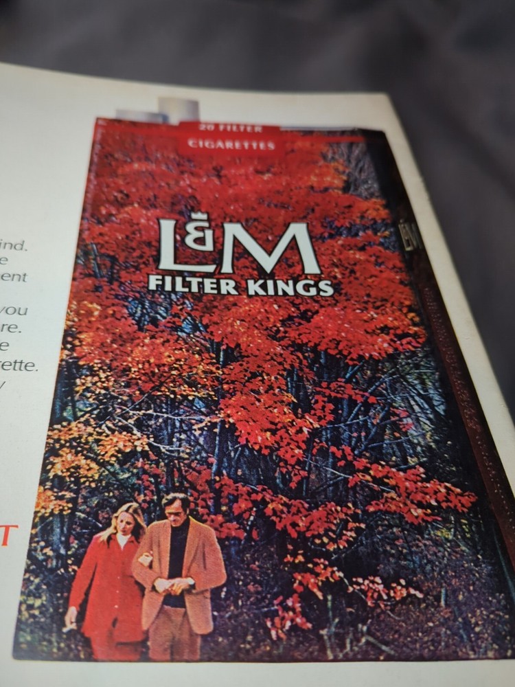 L And M Filter Kings Cigarette Advertisement 1970s