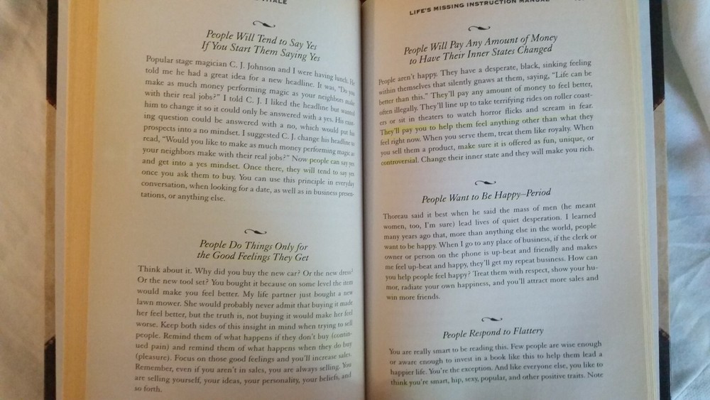 Self-Help Book - Joe Vitale "Life's Missing Instruction Manual" Hardcover 2006