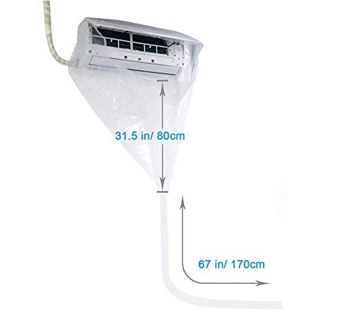 Air Conditioner Cleaning Bag, Mini Split transparent