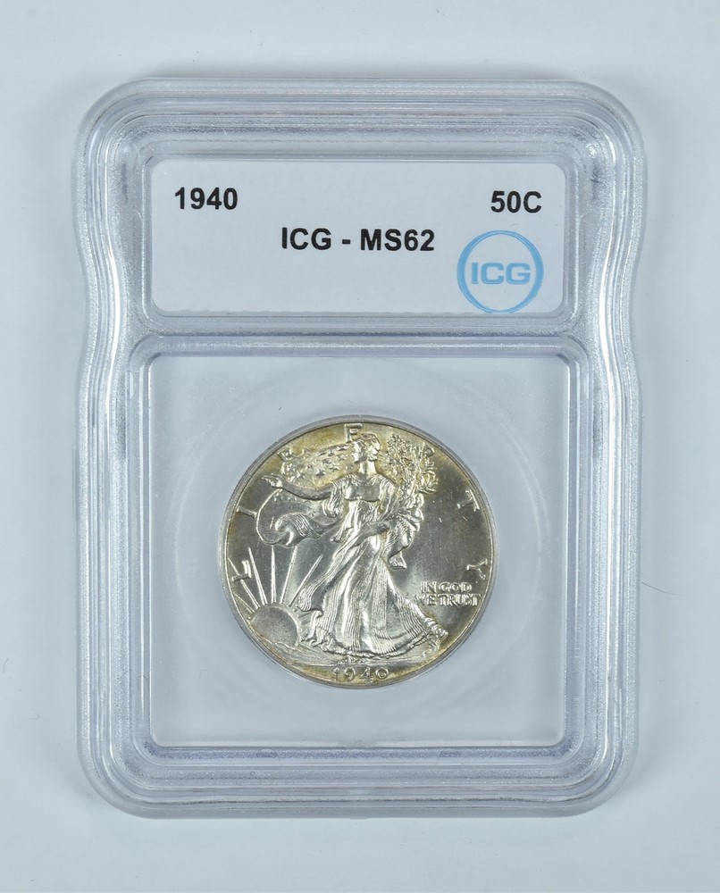 1940 Walking Liberty Half Dollar MS62 ICG