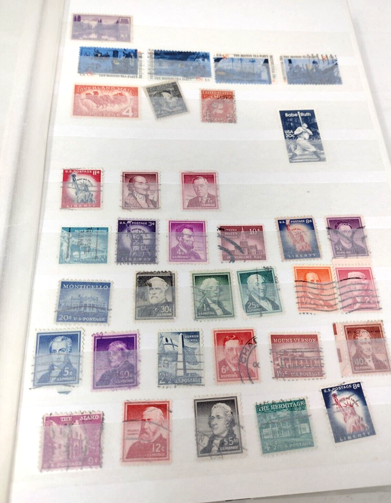 Lighthouse Green Hardcover Stamp Stock Book L4 / 24 With 200+ Stamps