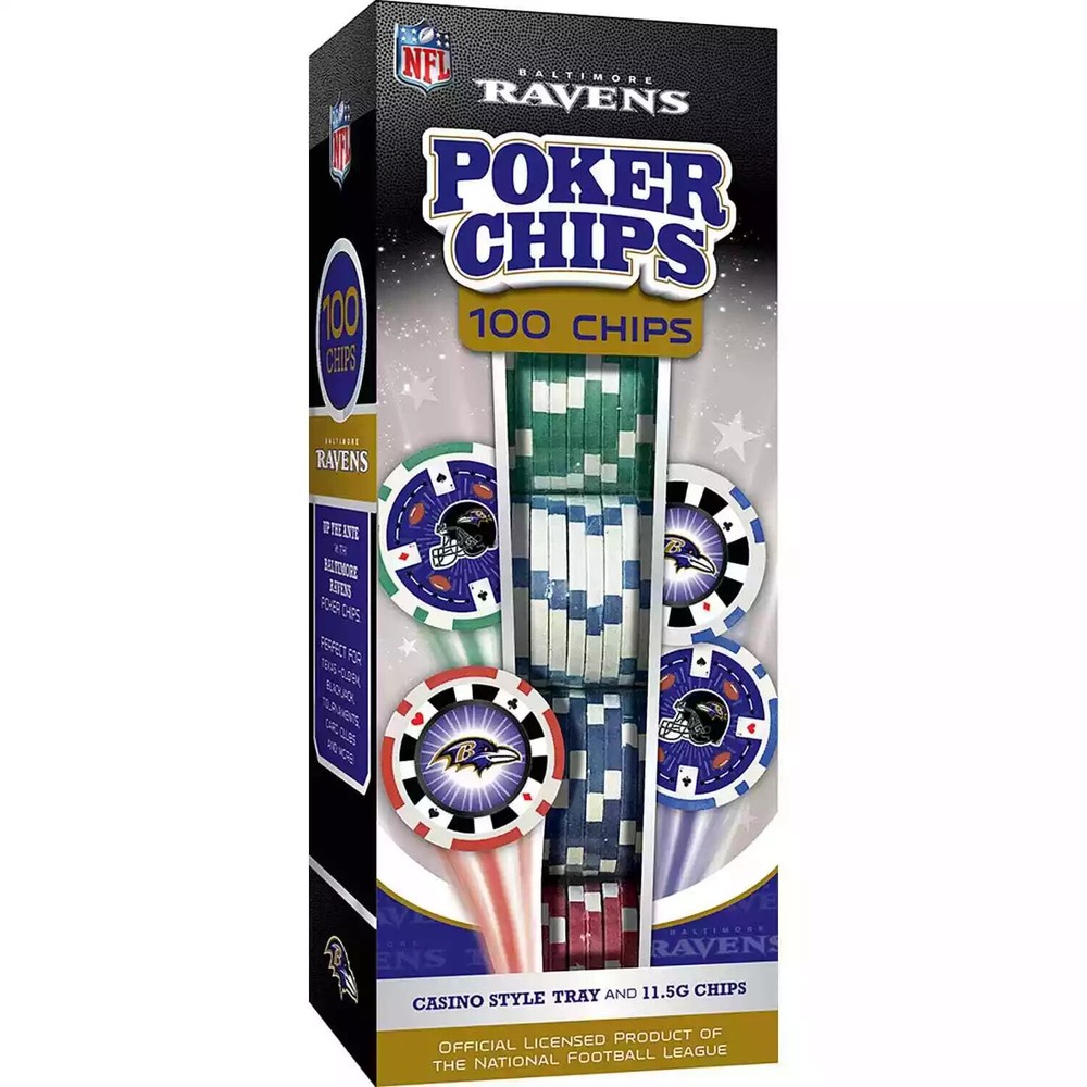 NEW Baltimore Ravens NFL Poker Chips 100pc