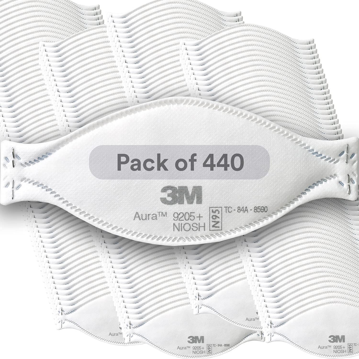 Case of 440 3M Aura 9205+ N95 NIOSH Approved individually sealed Masks