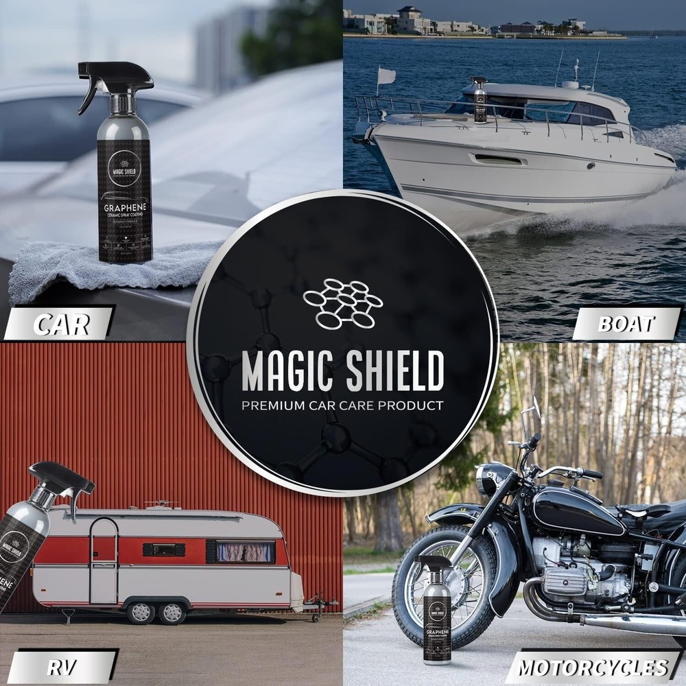 Graphene Ceramic Spray Coating - Quick & Easy Application for Cars, Motorcycl...