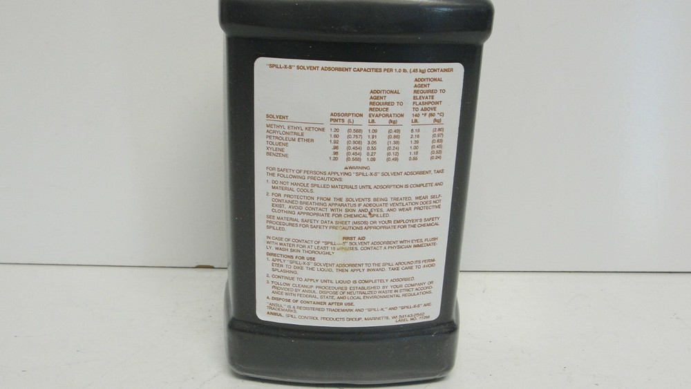 Ansul spill-x-s solvent adsorbent new