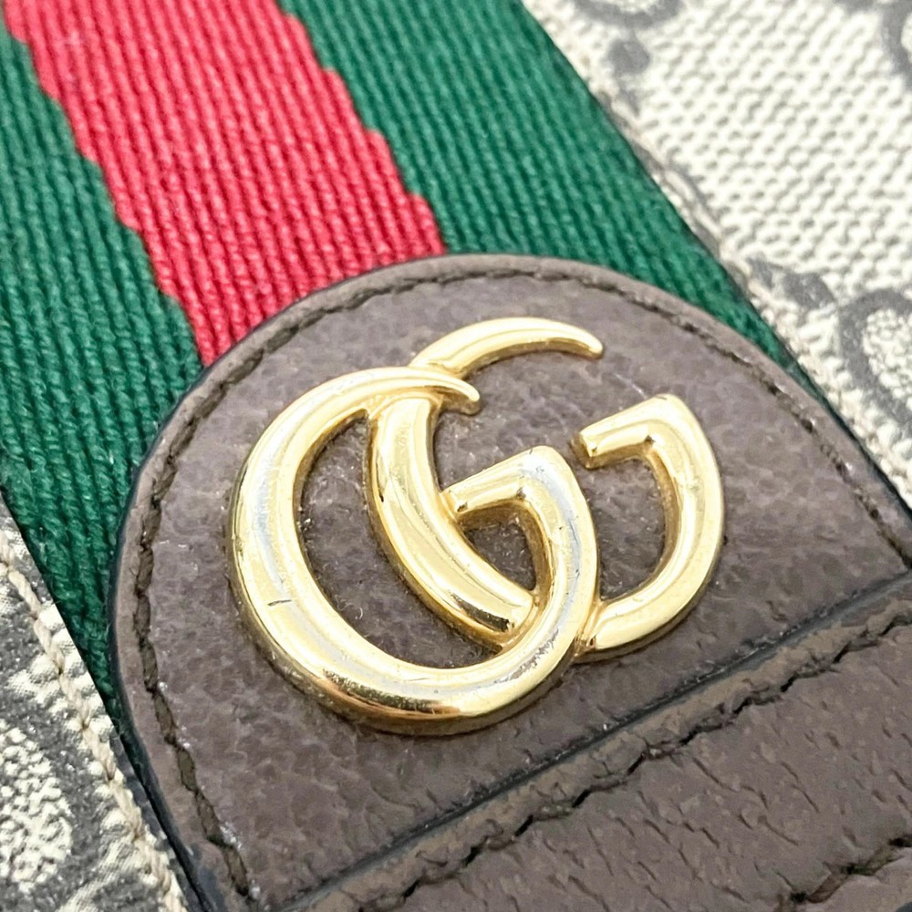 Gucci GG Bifold Wallet Brown authentic compact