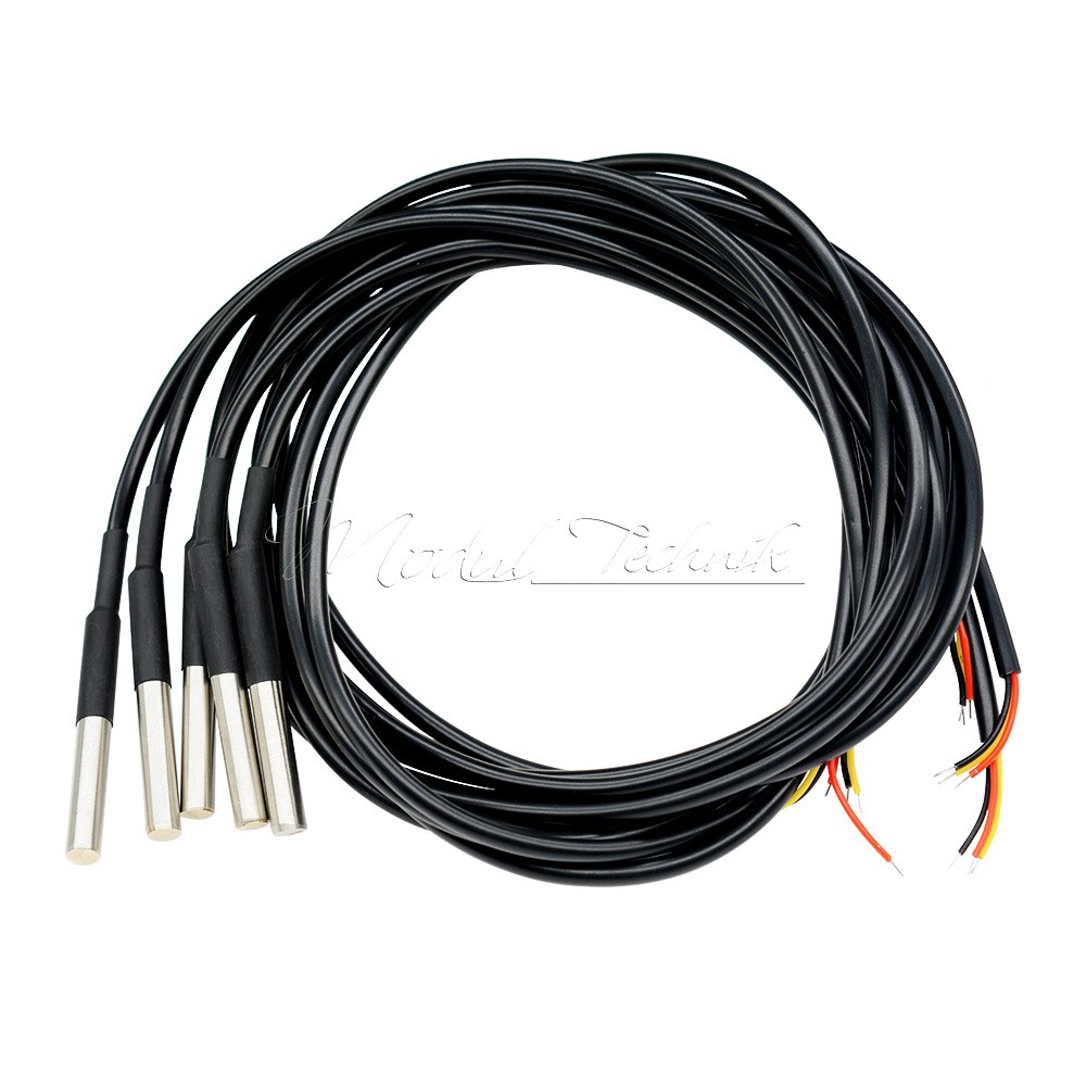 1PC DS18B20 Temperature Sensor Temperature Probe Stainless Waterproof 1M US