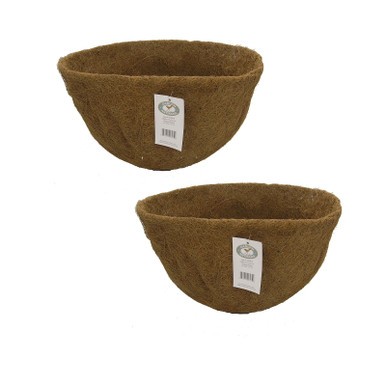 14" x 9" Round Molded Coco Liner - 2 Pack