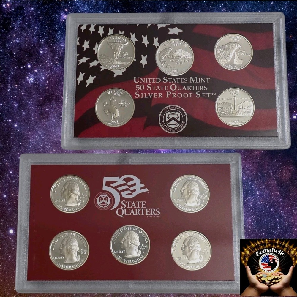 2007 S SILVER State Quarter Proof Set NO Box Or COA Pulled From Storage + BONUS