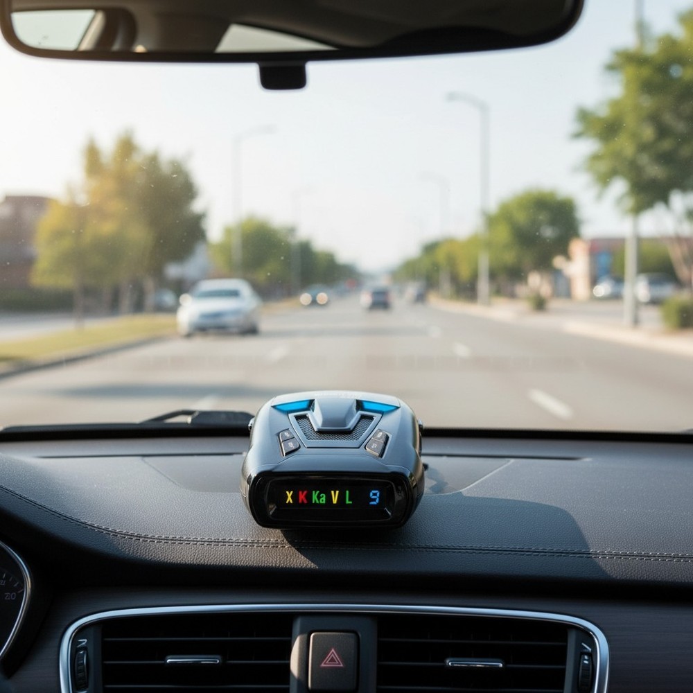 360° Max Coverage CR73 Radar Detector with Bilingual Alerts and Digital Display