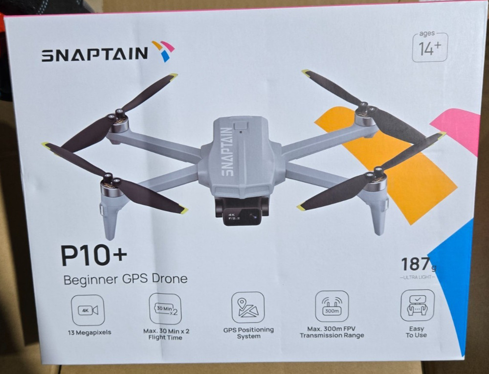 SNAPTAIN P10+ GPS 4K Camera Drone with Remote Controller Beginner Quadcopter