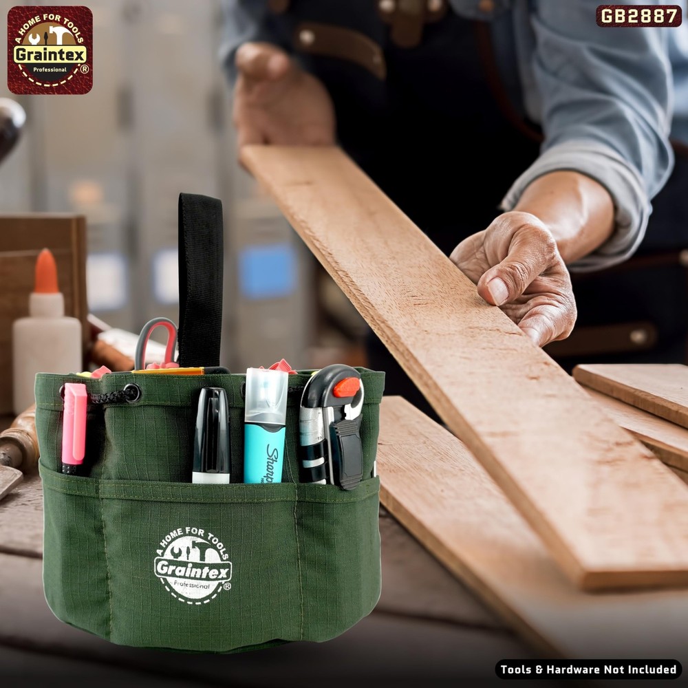 Graintex 18 Pockets Grab Bag Rip-stop Canvas Drawstring Closure, Small Part O...