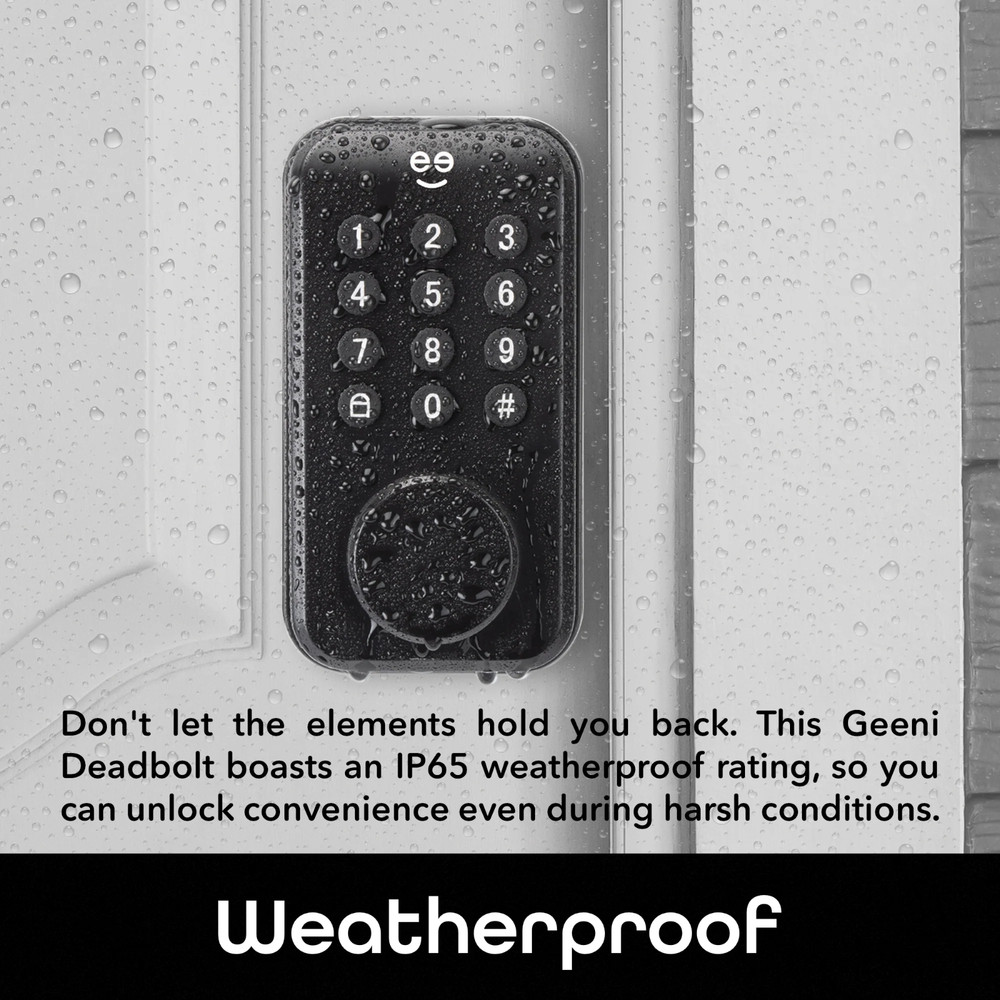 Geeni LockConnect Deadbolt Smart Bluetooth Door Lock w/ Keypad