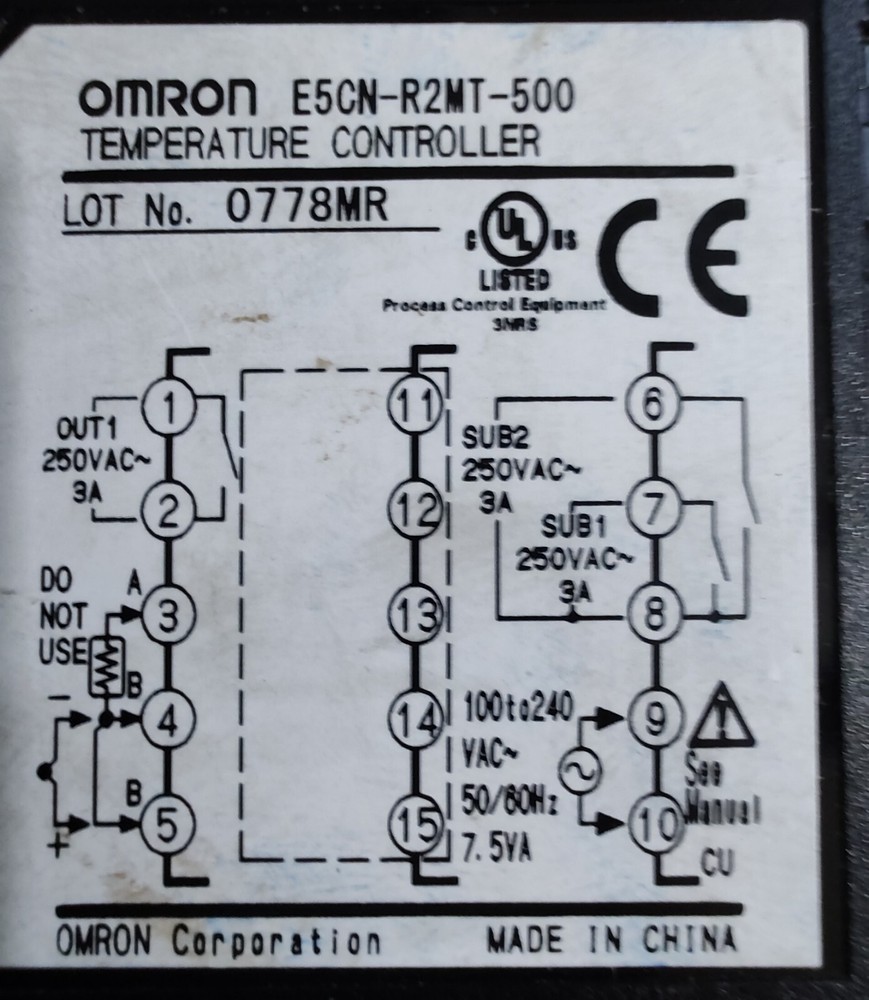 OMRON E5CN-RMT-500 TEMPERATURE CONTROLLER