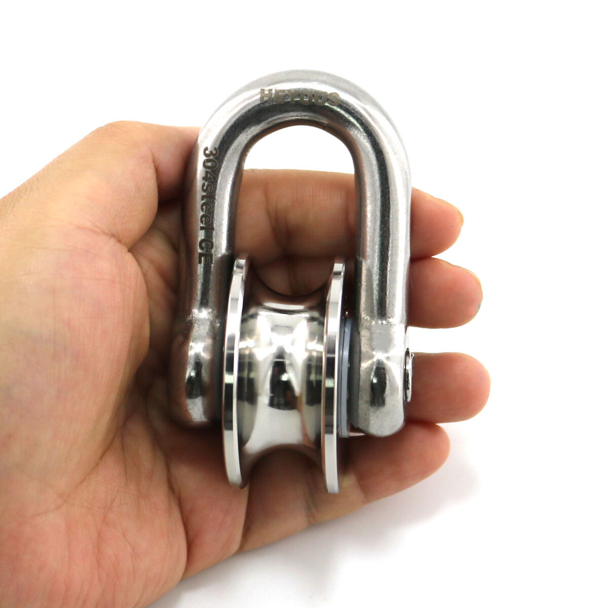 Heyous Stainless Steel Pulley Wheel Pulley Block Rope Pulley Wheel Cable Pulley