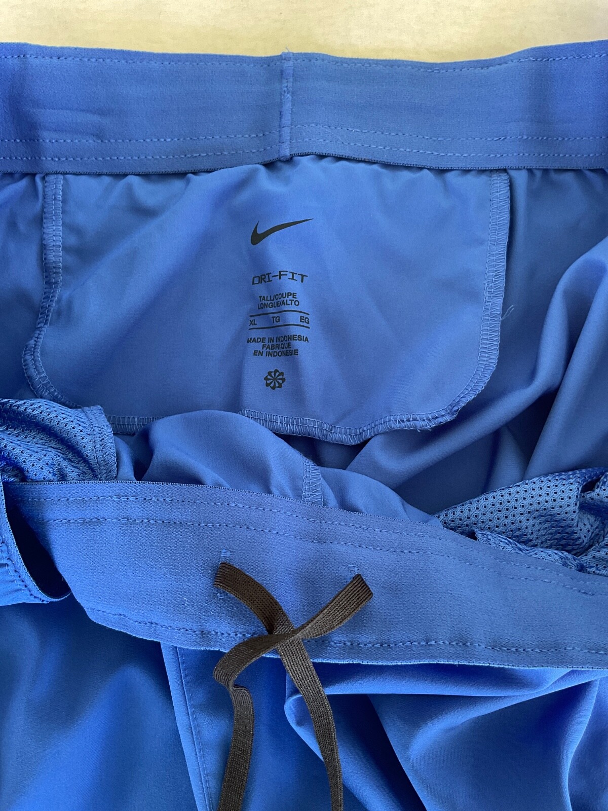 Nike Dri Fit Running Shorts 9 Inch Polyester Men New Royal Blue