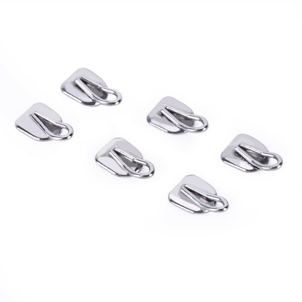 10 Packs Dental Bondable Lingual Buttons Traction Hook Rectangular Mesh Base