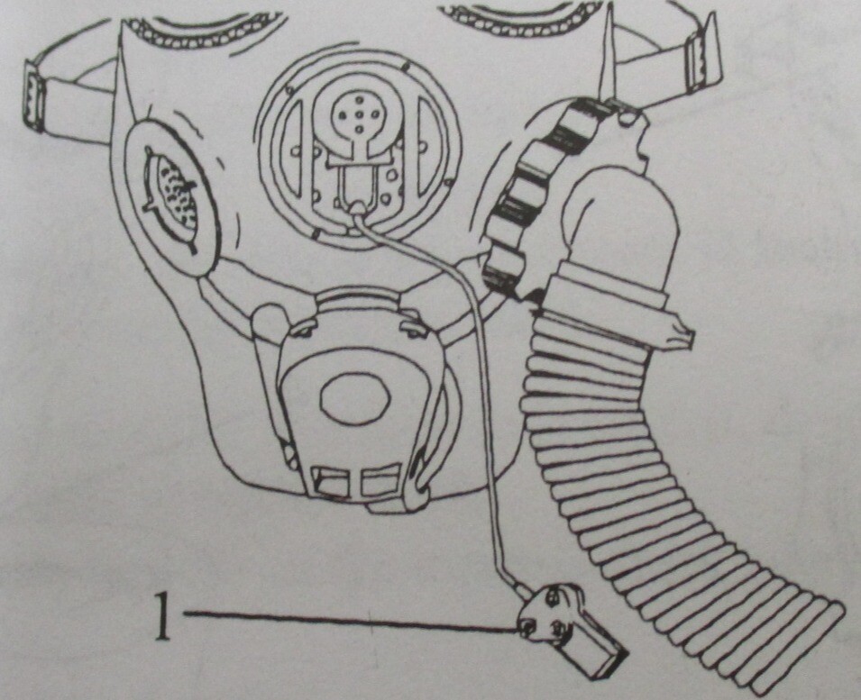 🔥NOS M40 M42 SERIES GAS MASK DETACHABLE MICROPHONE CABLE COMMS ADAPATER CVC🪖