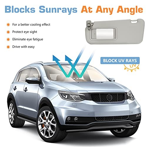 Left Driver Side Sun Visor Without Light for Mazda 3 2010 2011 2012 2013 Gray