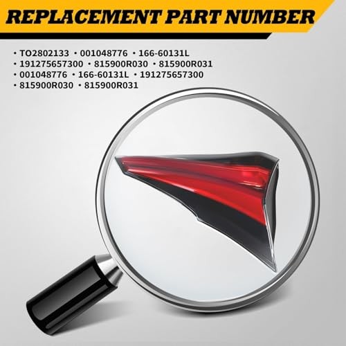Left Side Inner Tail Light Assembly Compatible with RA-V Four 2016-2018 Driver