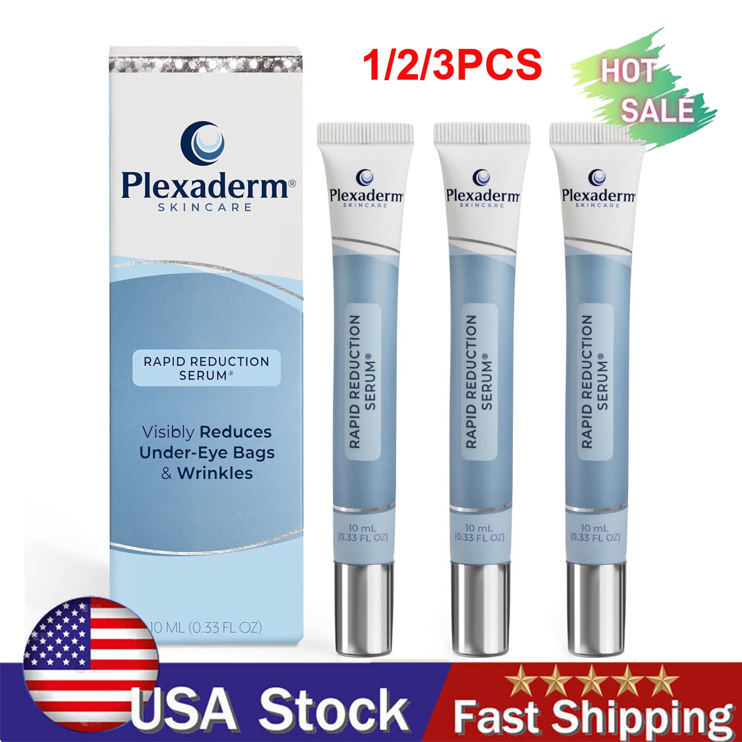 🔥Plexaderm Rapid Reduction Serum,Visibly Reduces Under-Eye Bags,Wrinkles 0.33oz