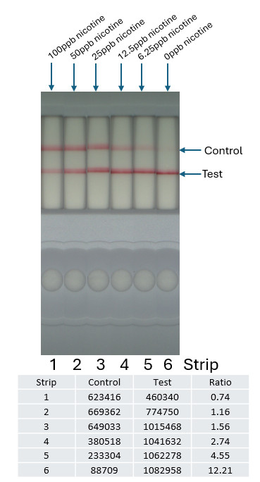 Nicotine Detection At Home Lateral Flow Test