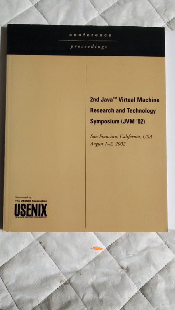 Rare Usenix Java symposia proceedings - Java software developers 2001/2