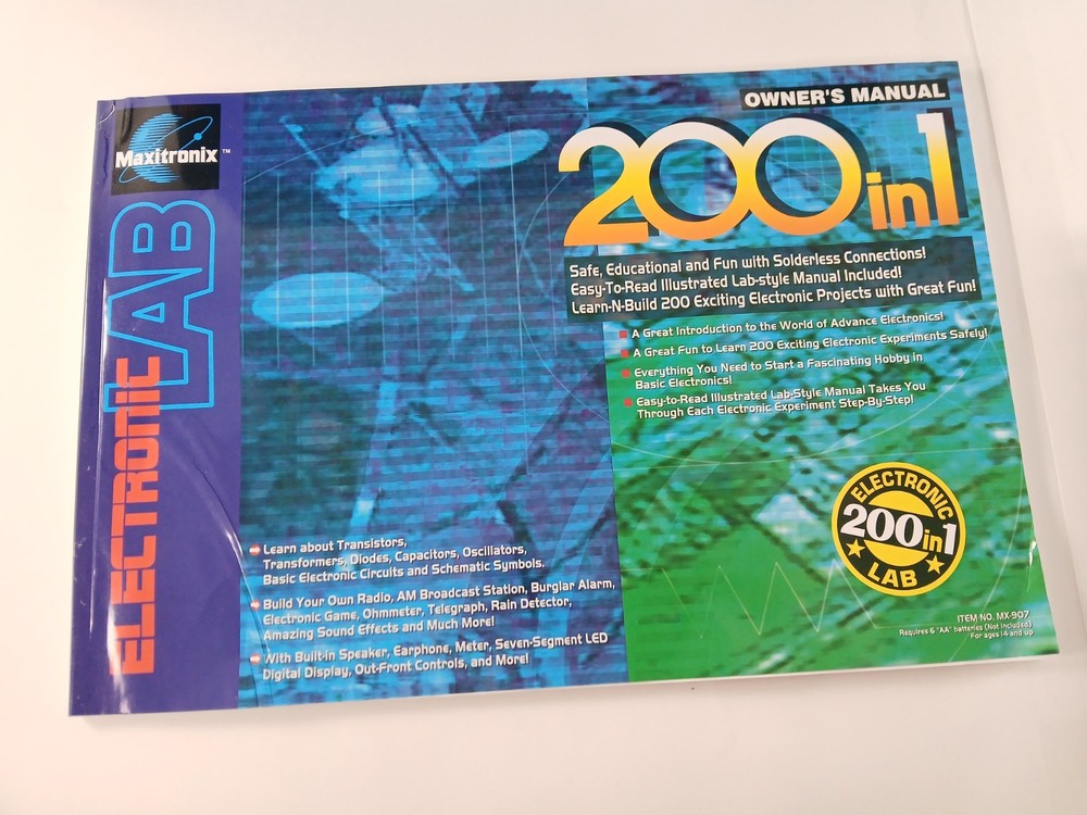 Maxitronix ELECTRONIC LEARNING LAB With 200 Educational Wiring Projects COMPLETE