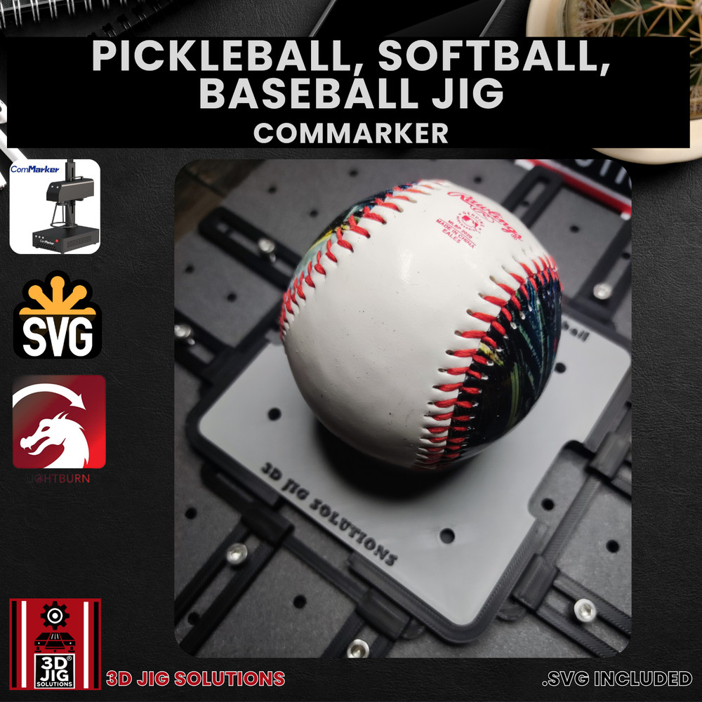 ComMarker Baseball Jig | Laser Engraving Template