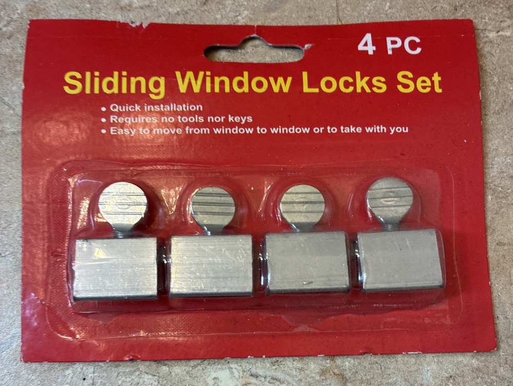 Tool Essentials 4pc Sliding Window Locks