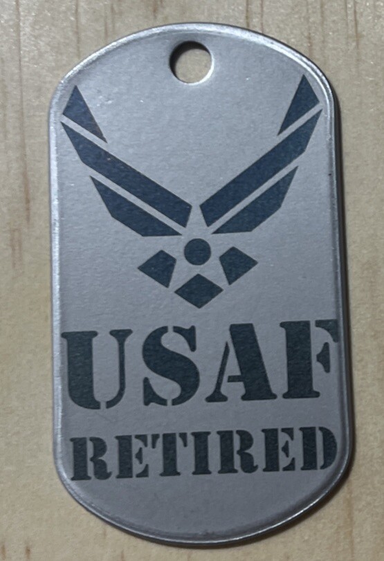 USAF Retired Dog Tag