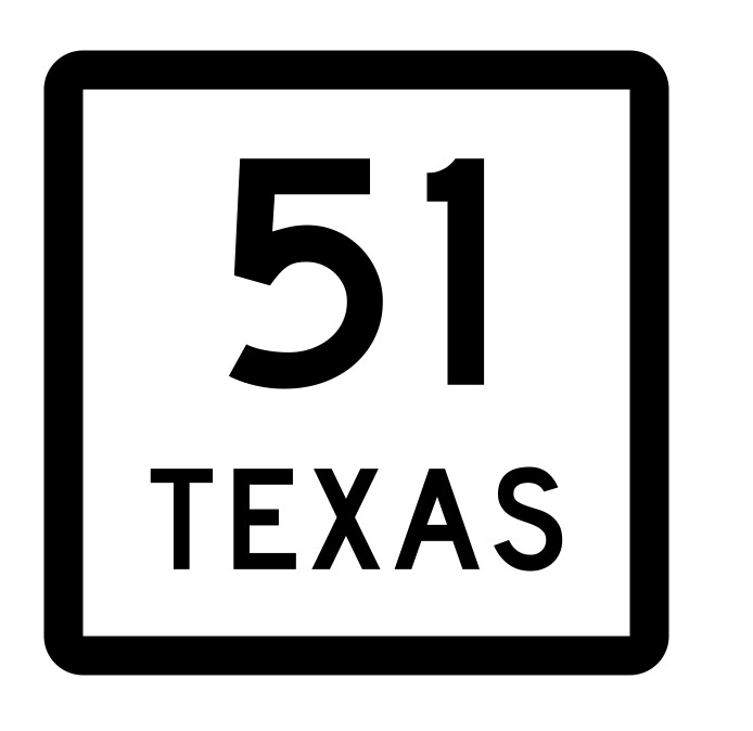 Texas State Highway 51 Sticker Decal