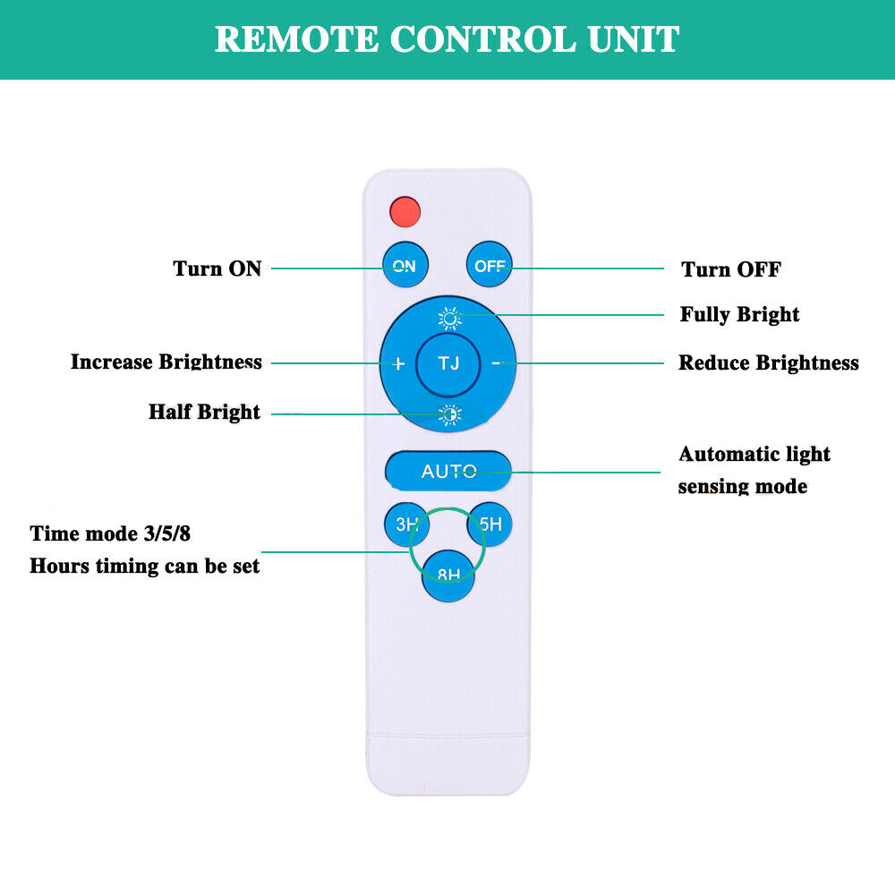 10000LM LED Solar Street Lights Commercial Dusk To Dawn Outdoor Road Wall Lamp