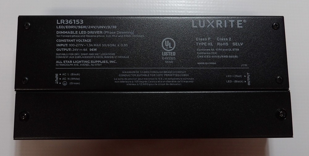 Luxrite 96W Dimmable Electronic LED Driver 24V LR36153