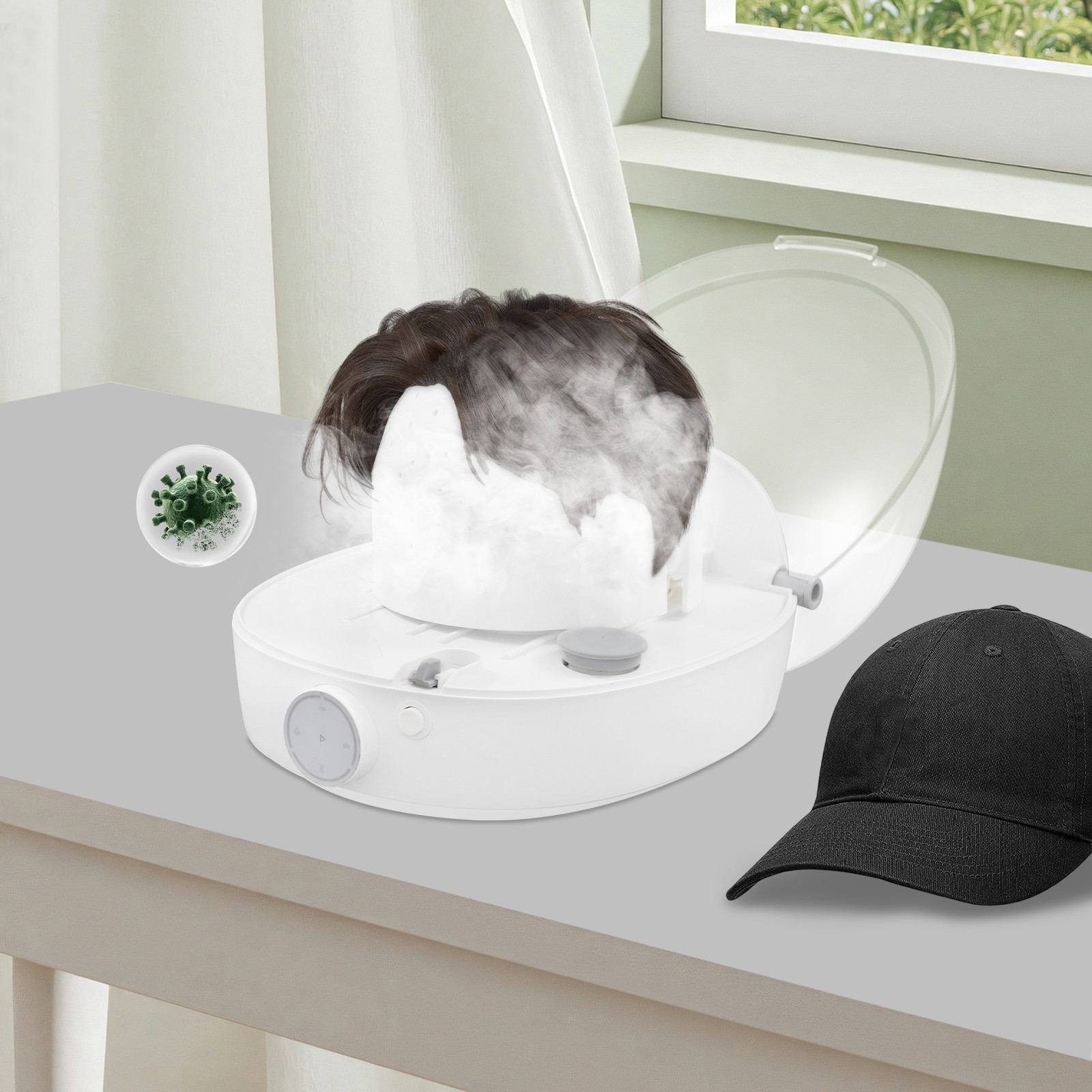 Cap Cleaner Countertop Hat Care Machine Automatic Steam Cleaning Machine 1000W