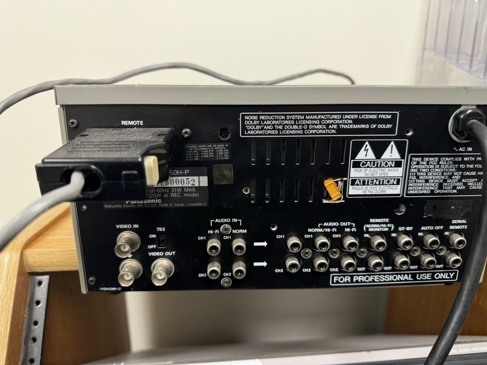 Panasonic AG-6850H VHS Duplicator/Recorder MODIFIED FOR PLAYBACK