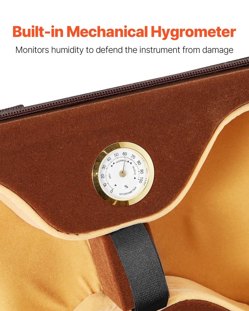 4/4 Full Size Violin Case Built-in Hygrometer