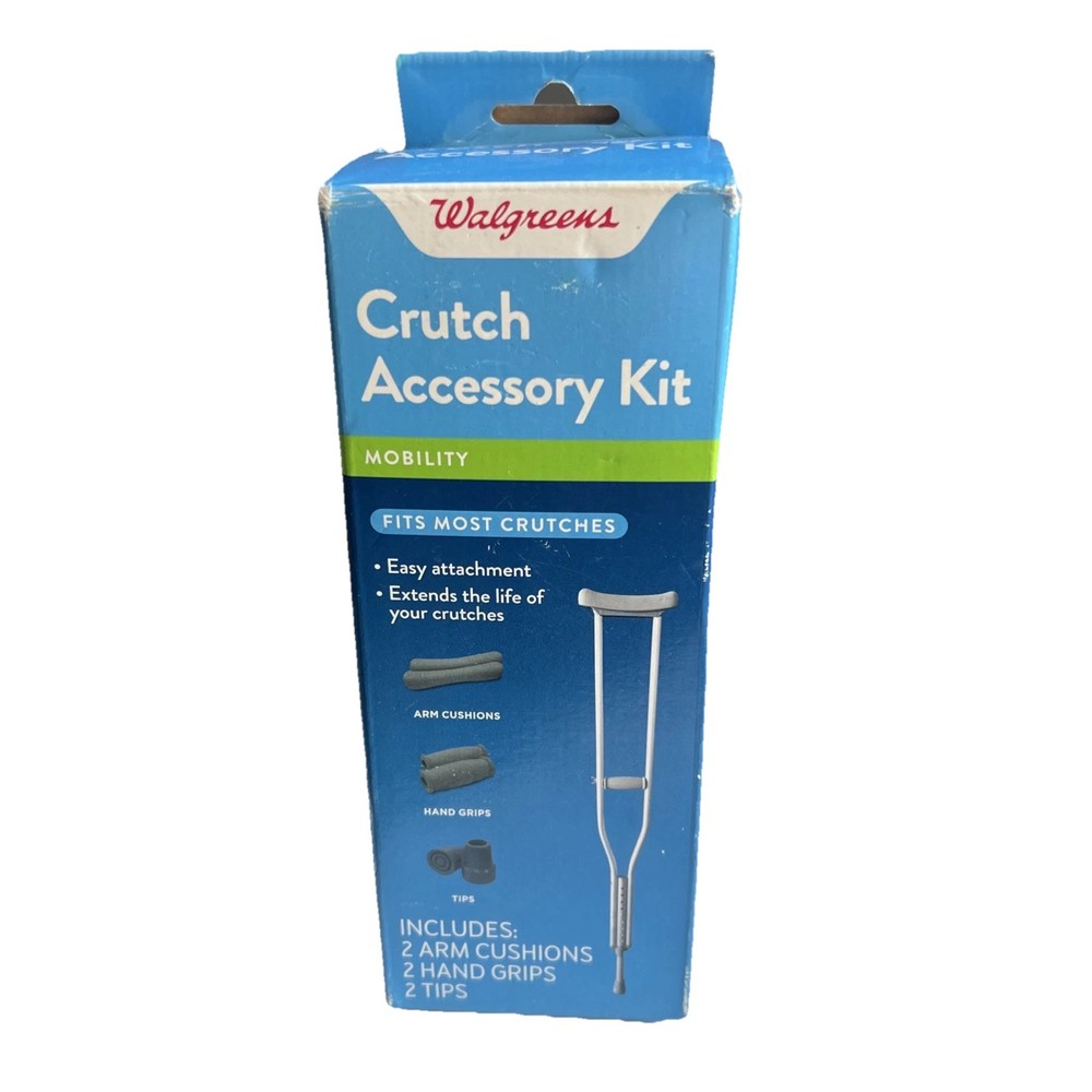 Walgreens Crutch Accessory Kit Gray New !