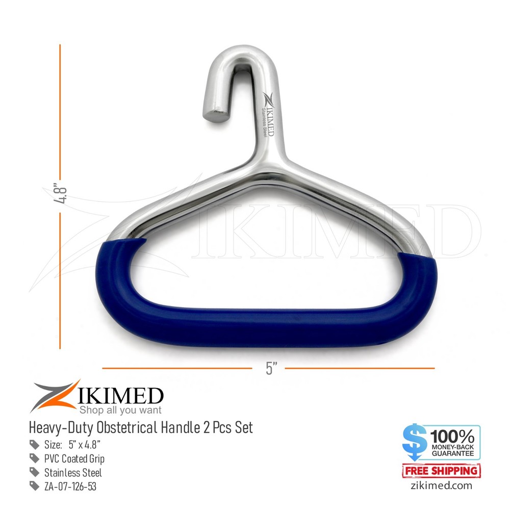2-pcs Set Heavy Duty OB Handle or Obstetrical Chain Handle 5" x 3"