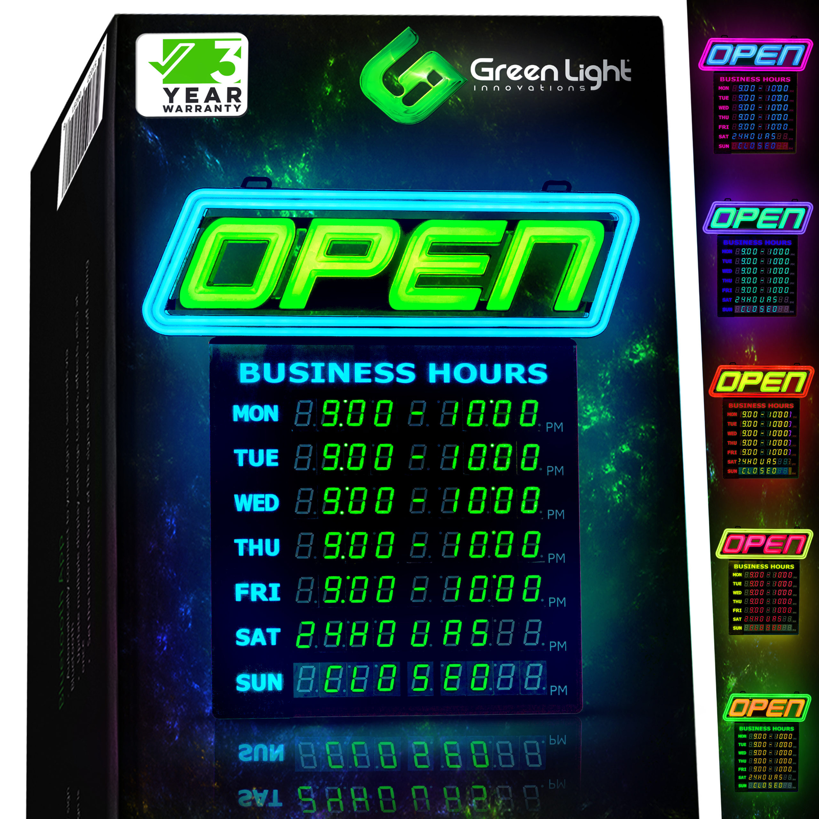 Led Open Sign with Business Hours – Stand Out with 1000’s Color Combos to Match